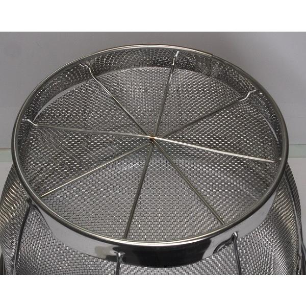 18−8ステンレス製 弁慶 米揚げザル・30cm 4〜4．5升 【深型ざる