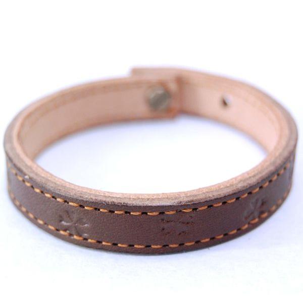 小桜柄 レザーブレスレット ヌメ革 和柄 : 工房壱Yahoo!店 - 通販