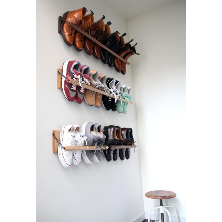 Sneaker wall スニーカーウォール ： SW-450TM タモ無垢材 (約2足収納