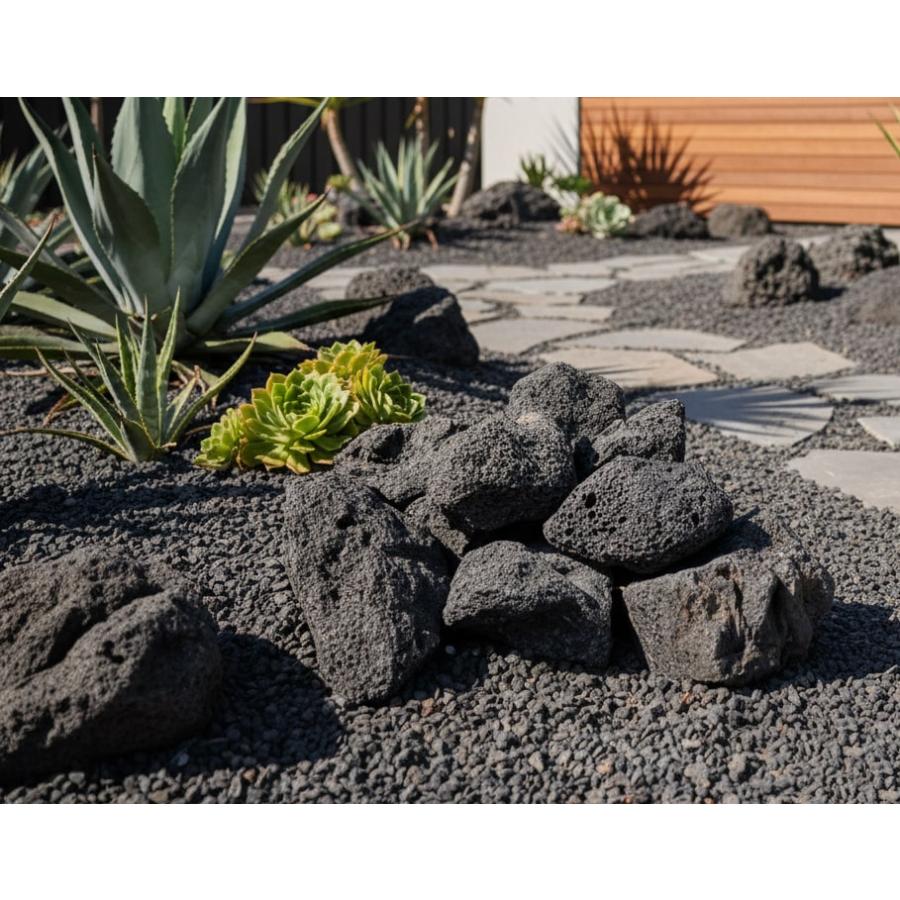 溶岩石 庭石 黒 庭 石 自然石 ロックガーデン ガーデニング ドライ