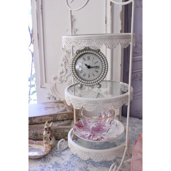 ディスプレイスタンド 3段トレイ ガラス ディスプレイ ラック 3段