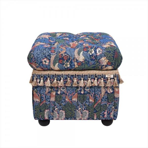 収納付きスツール スツール 収納付き オットマン いちご泥棒柄 椅子