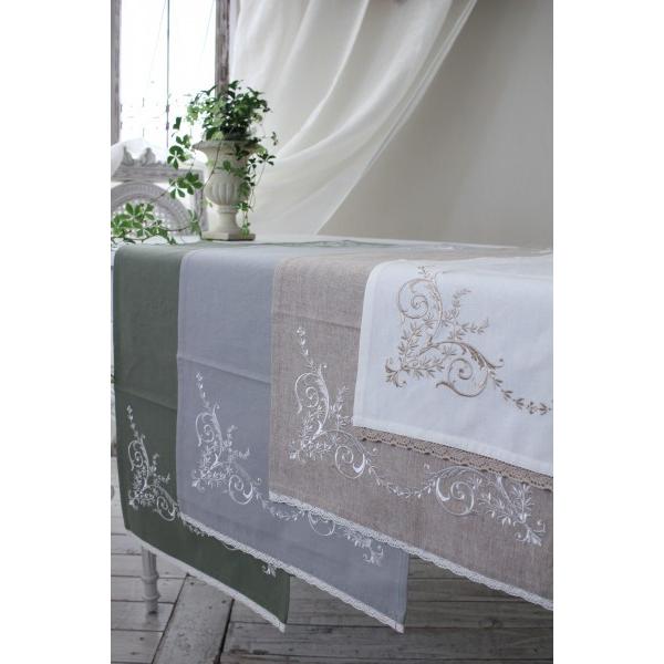 SALE30%OFF) テーブルランナー 刺繍 テーブルセンター コットン 綿