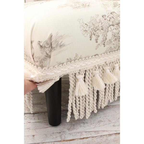 フットスツール 小型 フットレスト 足置き ジュイ柄 ジェニファー