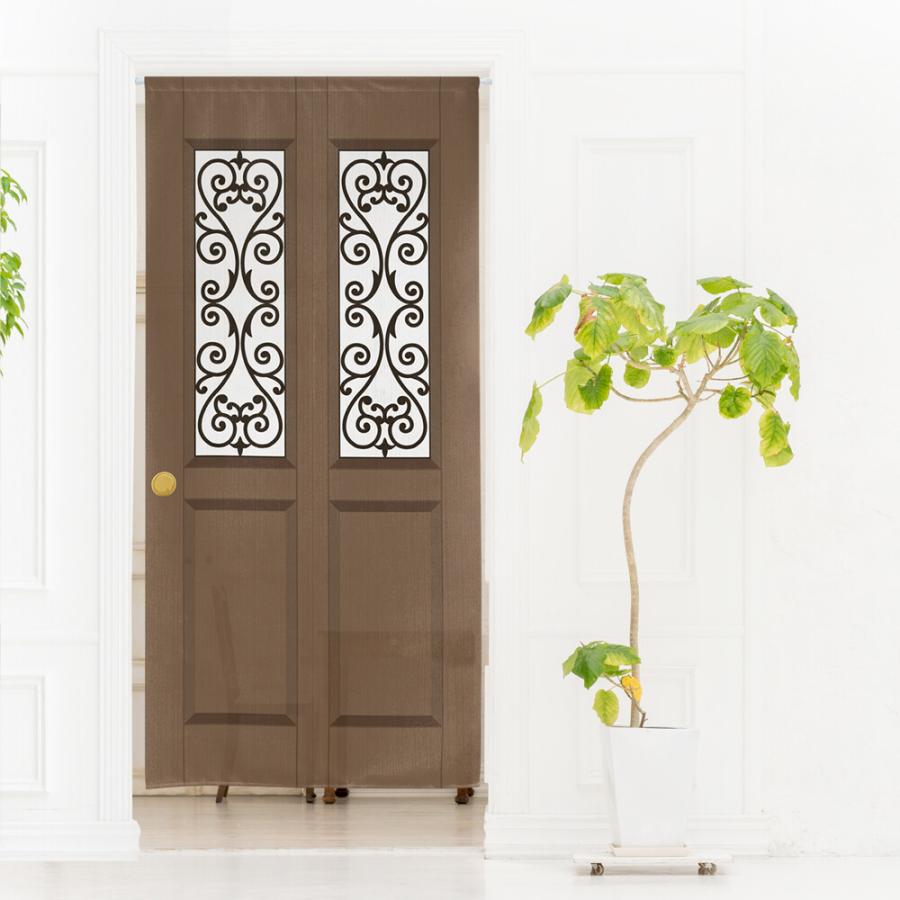 のれん 暖簾 目隠し 間仕切り 洋風 洋柄 障子 ドア アンティーク 85×丈