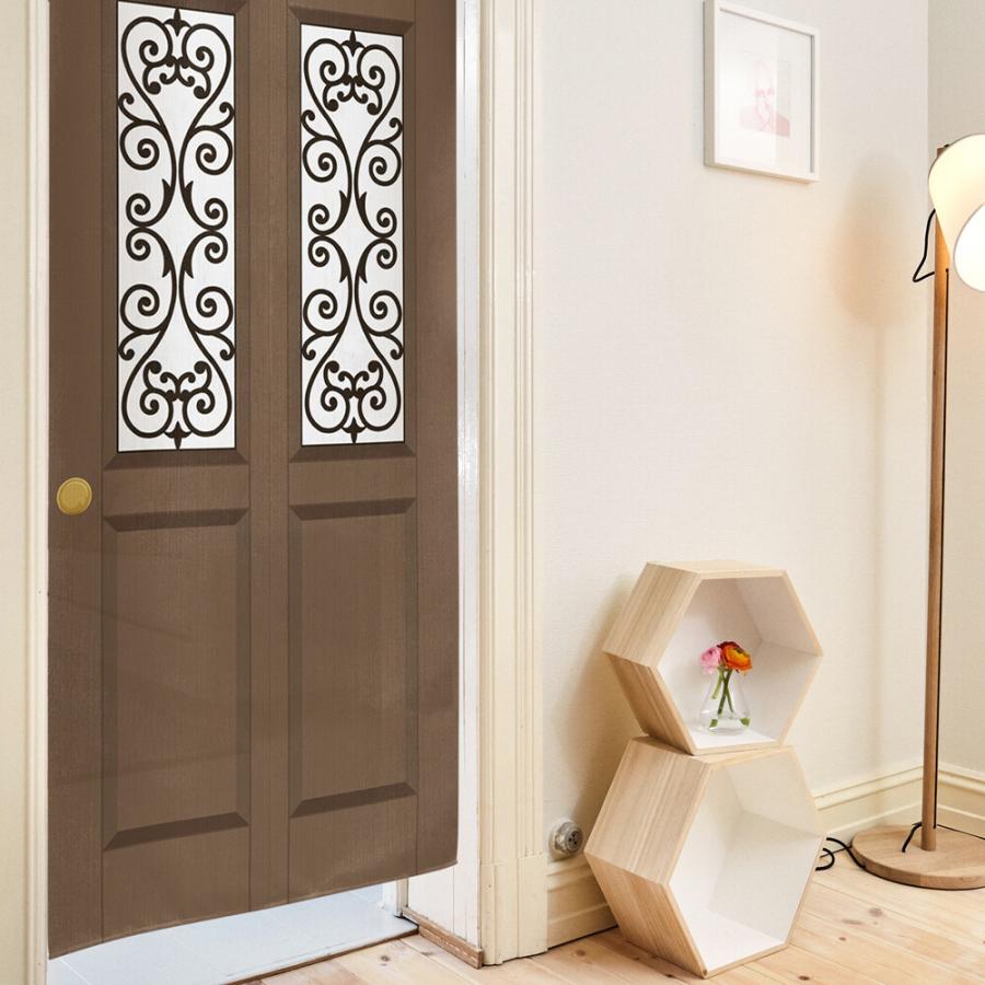 のれん 暖簾 目隠し 間仕切り 洋風 洋柄 障子 ドア アンティーク 85×丈