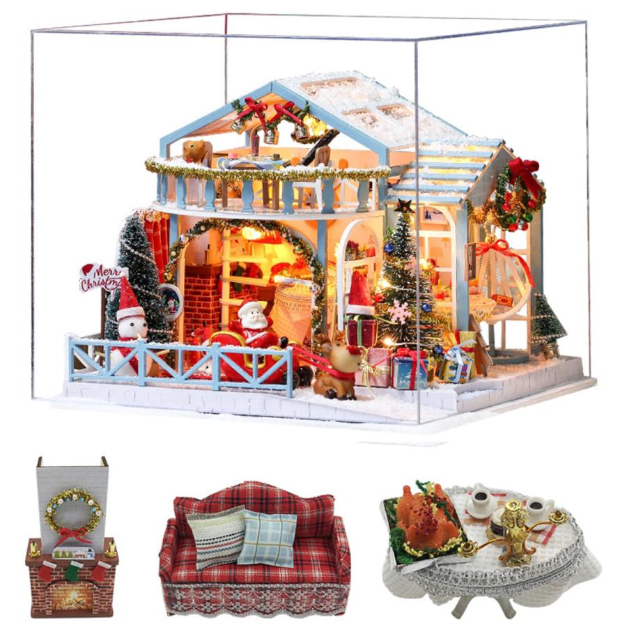 クリスマスプレゼント ドールハウス クリスマスドールハウス サンタ