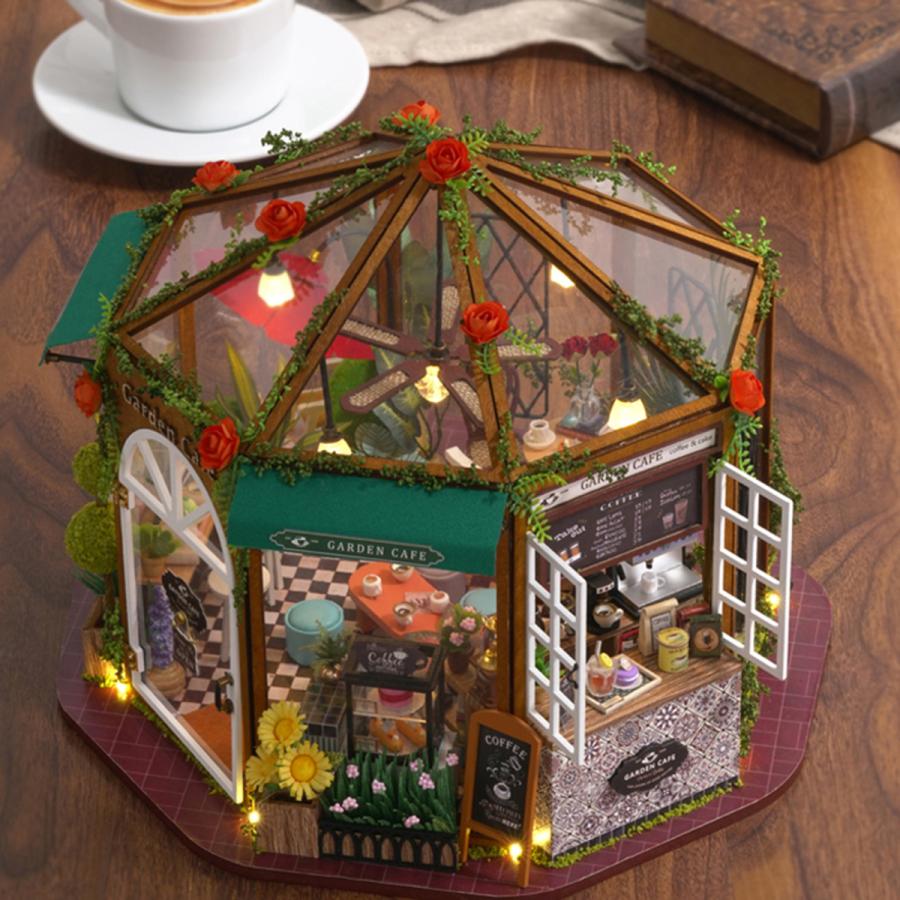 ドールハウスミニチュアdiyハウスキットクリエイティブコーヒー