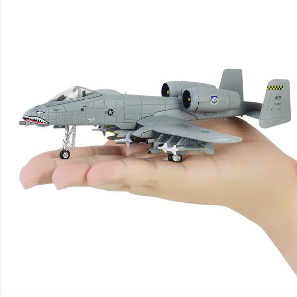 1:100 スケールA-10 攻撃飛行機戦闘機モデル-ダイキャスト航空機飛行機