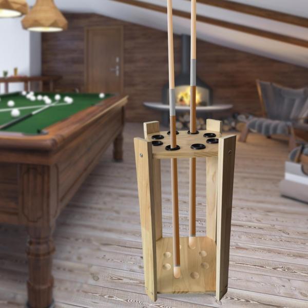 8穴ビリヤードキューラック、ゲームルームフロアプールキュースタンド