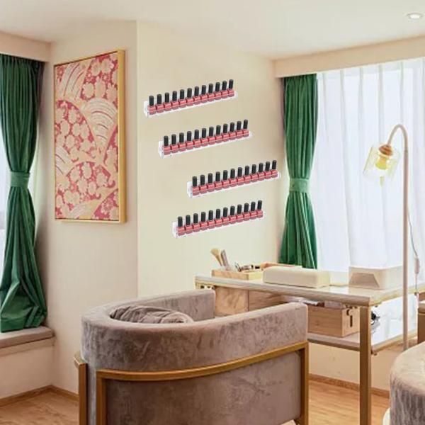 マニキュア収納オーガナイザーウォールラックディスプレイスタンド