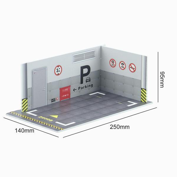 車種ジオラマ駐車場風景1/24おもちゃ車用おもちゃガレージモデル
