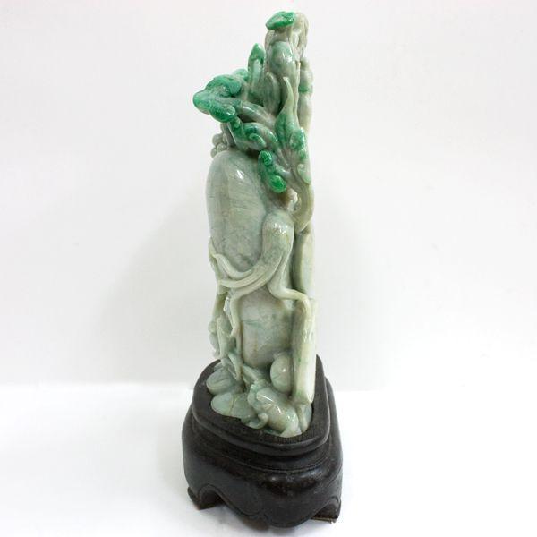 石流通センター 置物 翡翠 高級一点物 彫刻置物 本翡翠 (台付) No.1