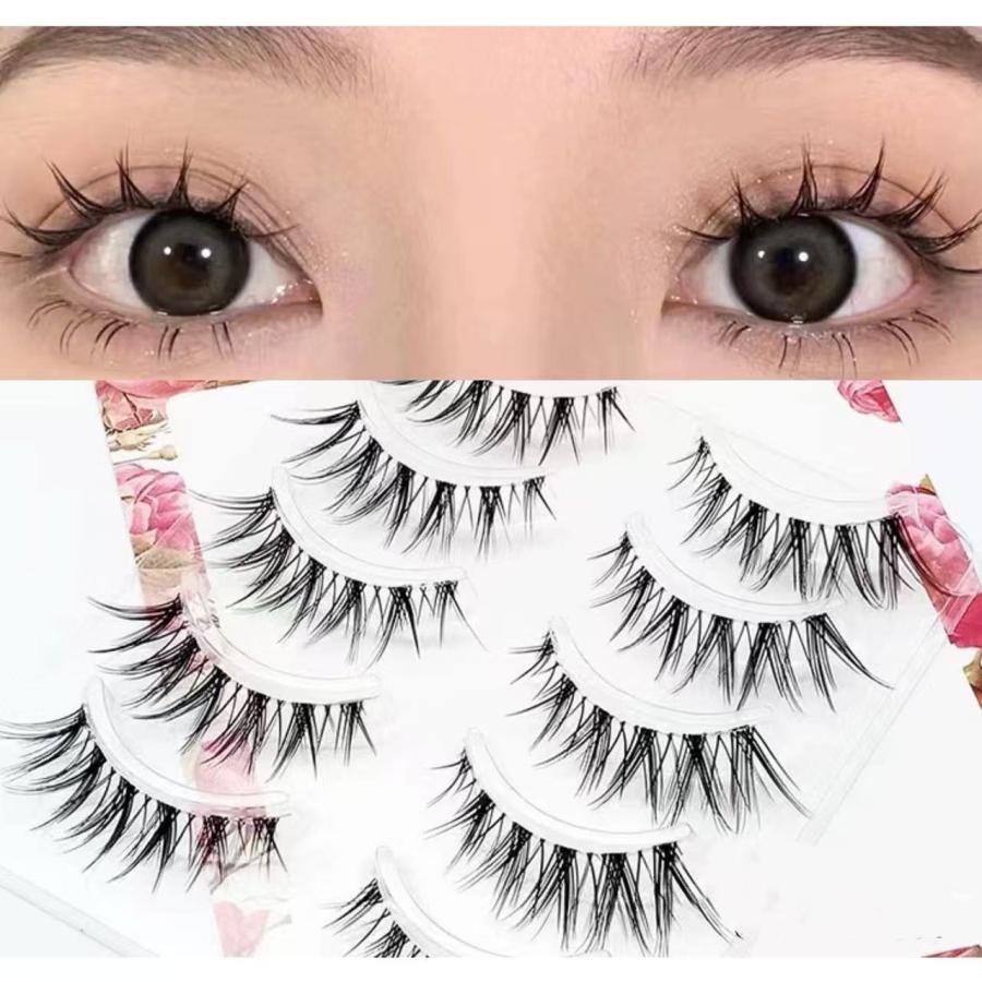 つけまつげ 下まつげ ナチュラル 透明軸 手作り 黒/ブラウン 自宅で