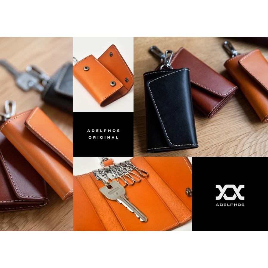 キーケース メンズ レディース 本革 厚地 6連 ハンドメイド スマート