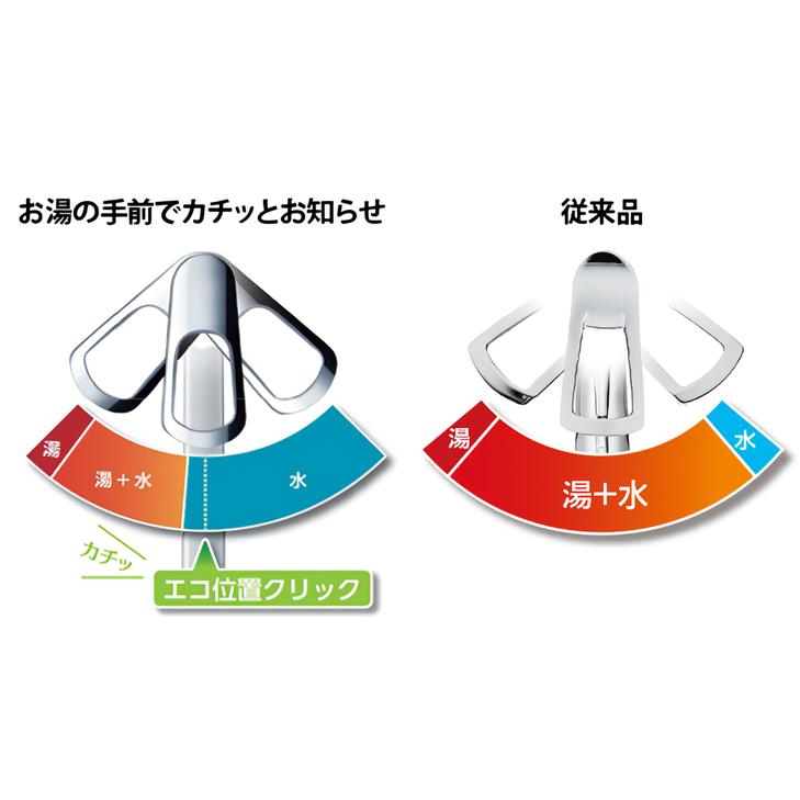 SANEI SANEI K676EV-13 シングル台付混合栓 ツーホールシングルレバー