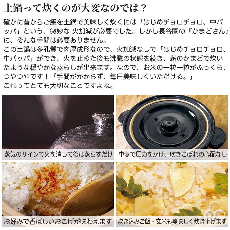 長谷園 かまどさん 2合炊き 伊賀焼 直火専用 ACT-03 二合炊き ご飯鍋
