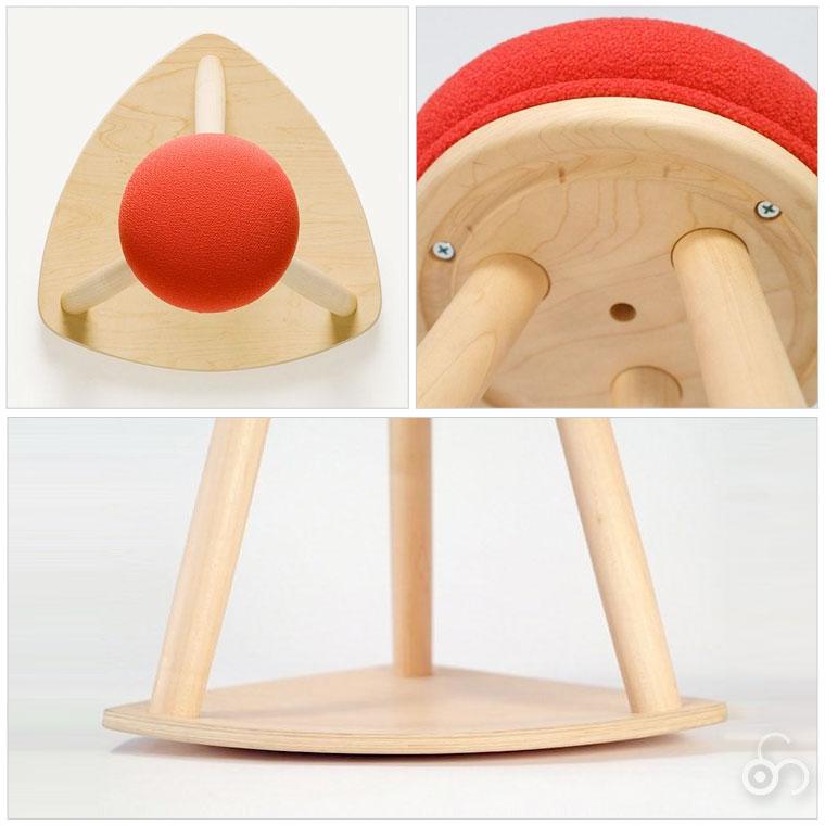 cosine（コサイン） (プレゼント付) 赤い帽子のキッチンスツール ハイ