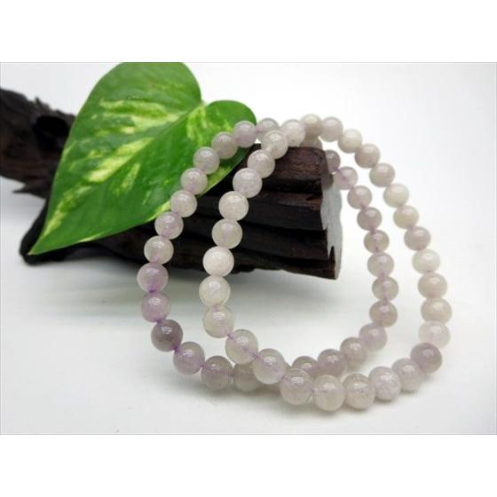 ブレスレット パープルリビアングラス 品質AAA Φ6.6±0.2mm 稀少色