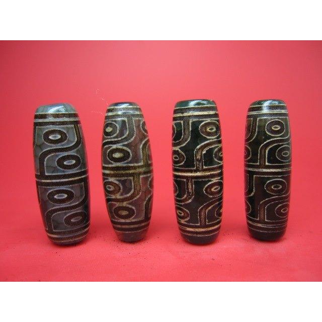 チベット高級天珠 逆十二眼天珠2粒SET 30×10mm : 天然石のお店Sun