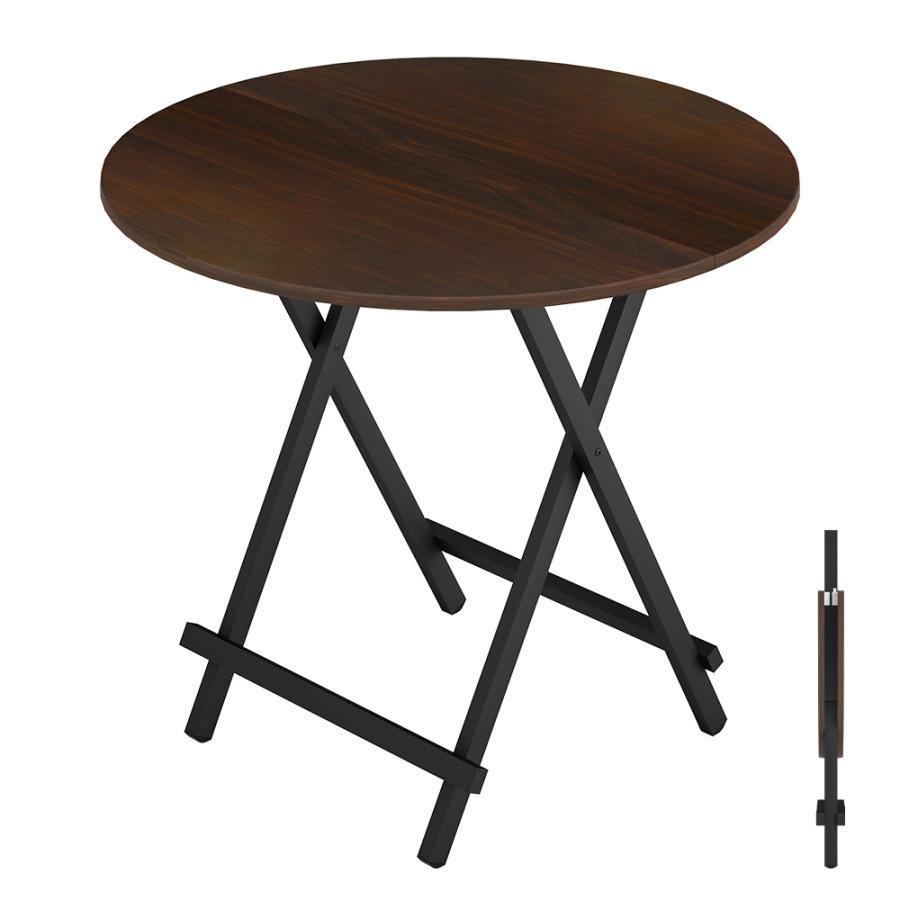 丸テーブル 折りたたみ ダイニングテーブル 80cm 木製 軽量 デスク 机