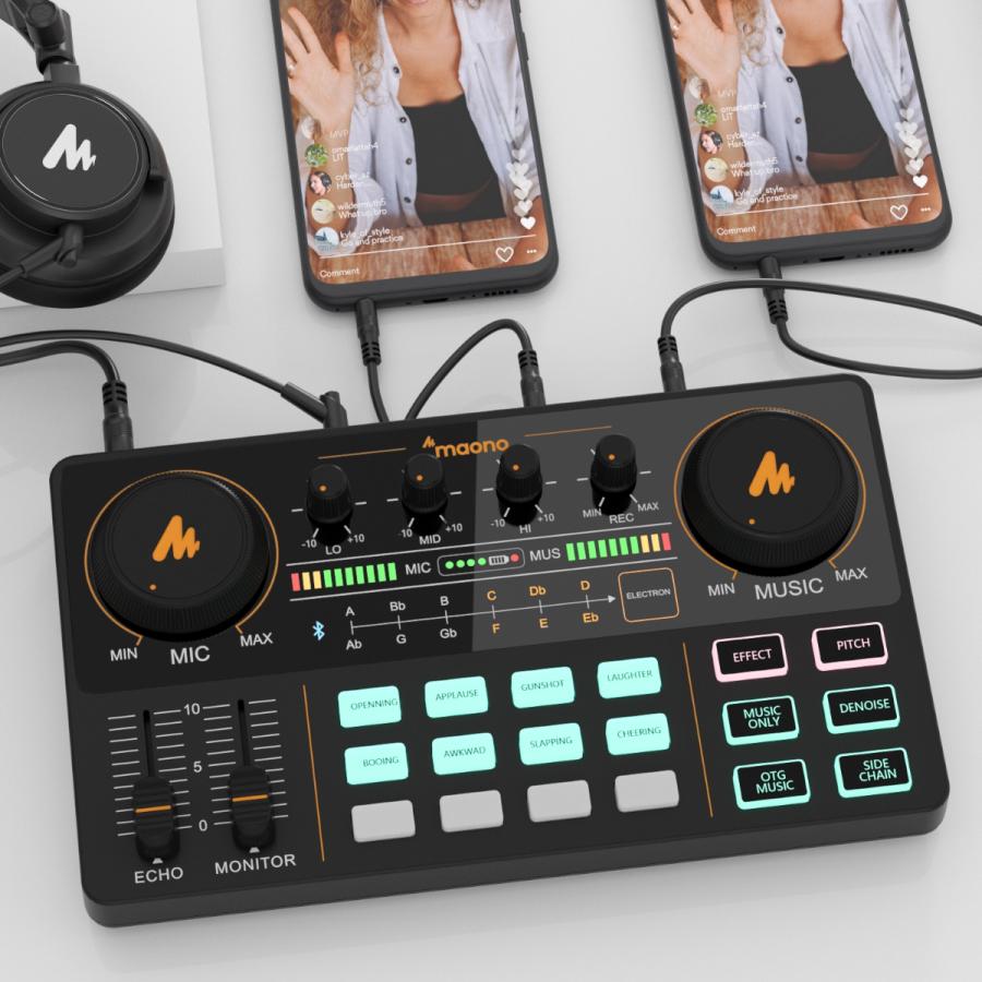Maono ポッドキャスター 日本語説明書有 配信用ミキサー オーディオ