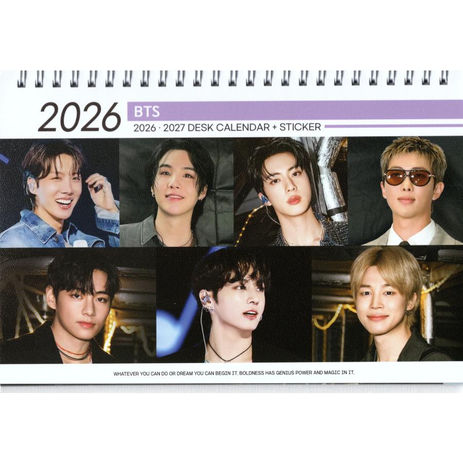 BTS グッズ 卓上 カレンダー (写真集) 2026~2027年 (2年分) +