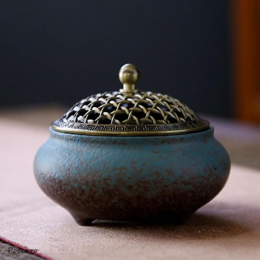 お香立て 線香立て 線香 お香 立て 香炉 和風 陶器製 蓋付き おしゃれ