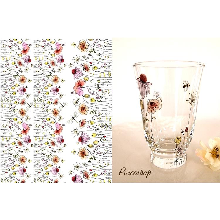 ガラス用】水彩 野に咲く花転写紙 花 フラワー ポーセラーツ 花転写紙