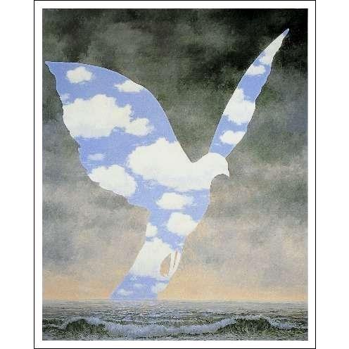 マグリット アートポスター-大家族(700×865mm) ルネ・マグリット