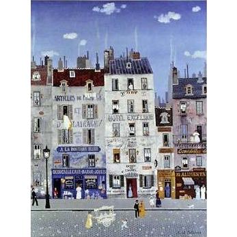 ミッシェル・ドラクロア アートポスター- アイスクリーム屋(556x705mm