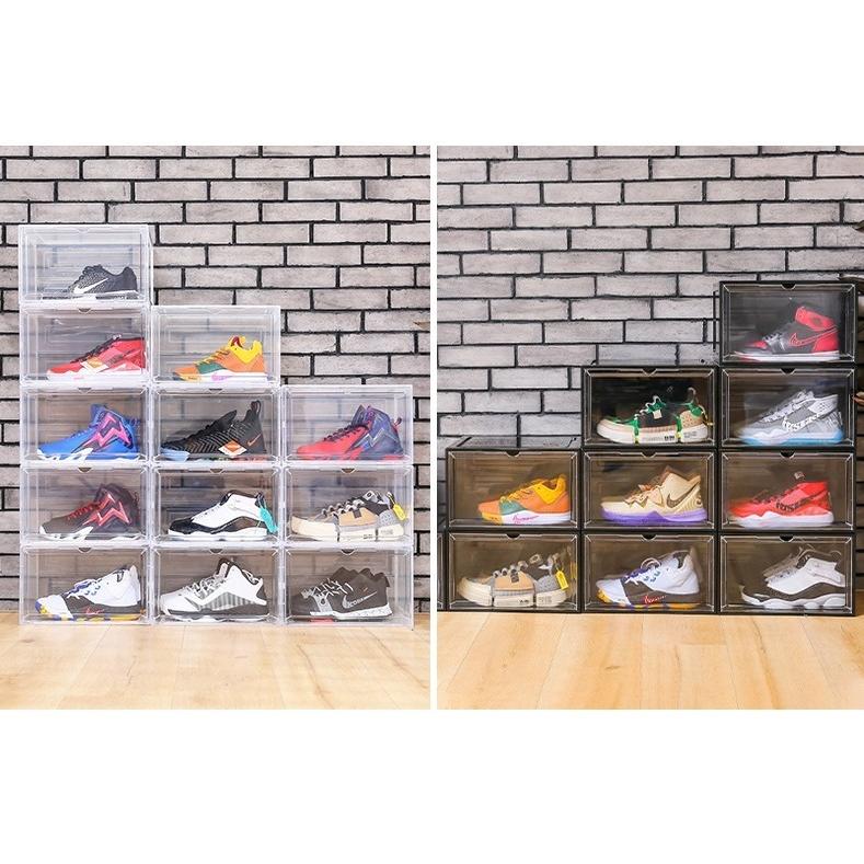 シューズボックス ブラック 20個セット スニーカー 収納 ケース 透明