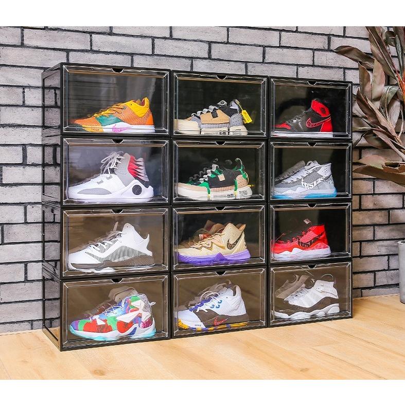 シューズボックス クリア ブラック 6個セット スニーカー 収納 ケース
