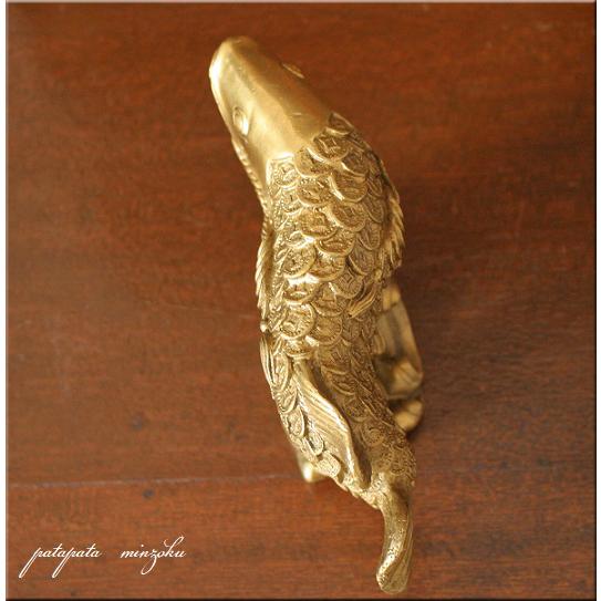 アロワナ 真鍮 オブジェ 龍魚 ディスプレイ 風水 インテリア パタミン