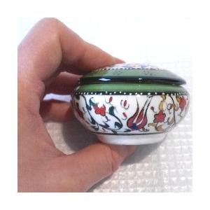 キュタフヤ陶器 蓋付き小物入れ 16 : アジア雑貨 パンパラ - 通販