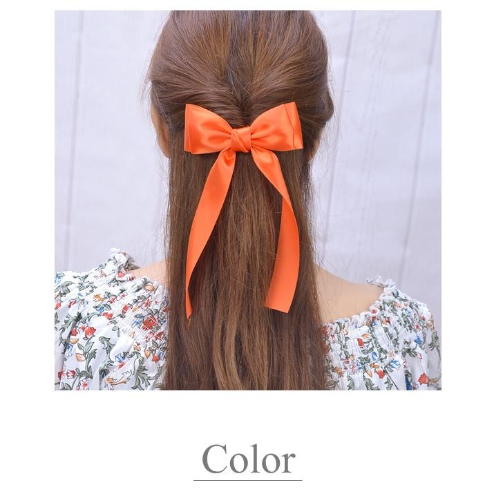 パリスキッズ ヘアゴム カラー リボン りぼん ロングリボン ヘア