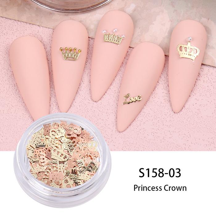 デコパーツ (100) ネイルパーツ 4種類 いちご さくらんぼ 唇 王冠 蝶々