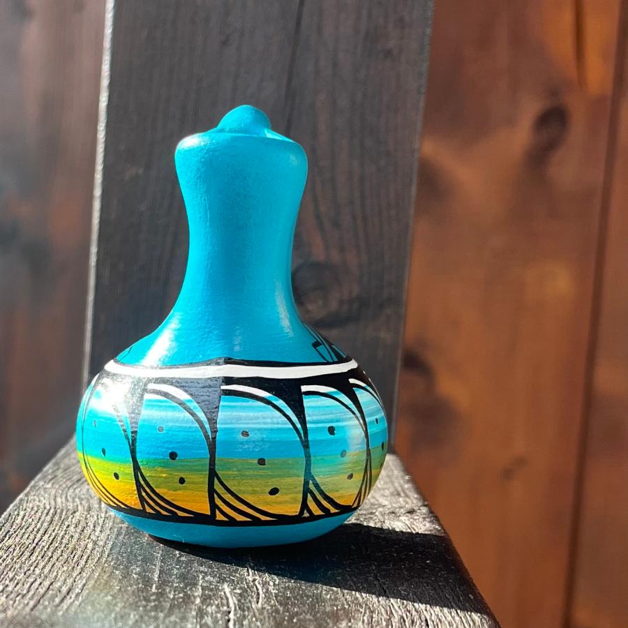ターコイズブルーポテリ 壺 インテリア雑貨 アメリカン雑貨/ナバホ族