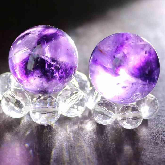天然石 トラピッチェ アメジスト 丸玉 ミニ スフィア 20〜25mm 1個