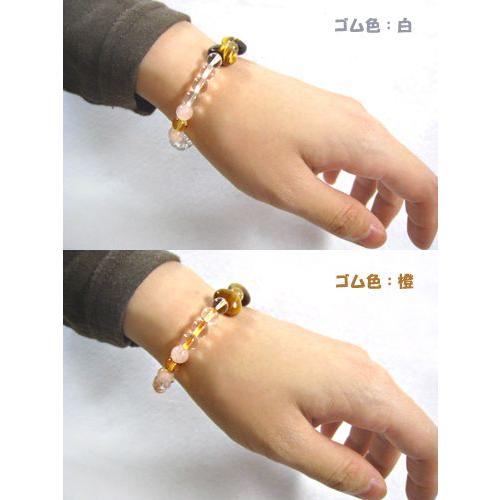 ブレスレット(タイガーアイ,ルチルクォーツ、クリスタル、ローズ
