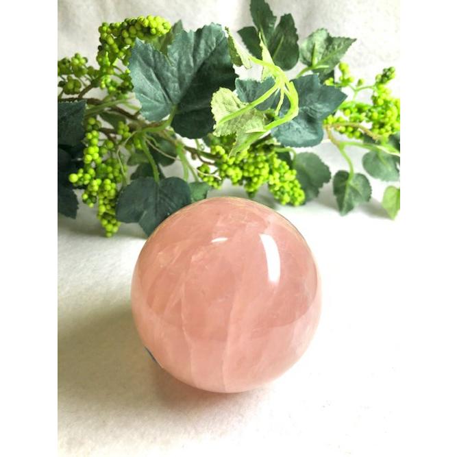 ローズクォーツ 丸玉 水晶 紅水晶 天然石 パワーストーン かわいい