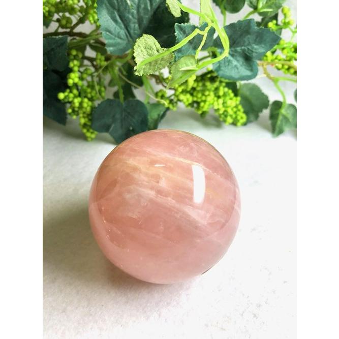 ローズクォーツ 丸玉 水晶 紅水晶 天然石 パワーストーン かわいい