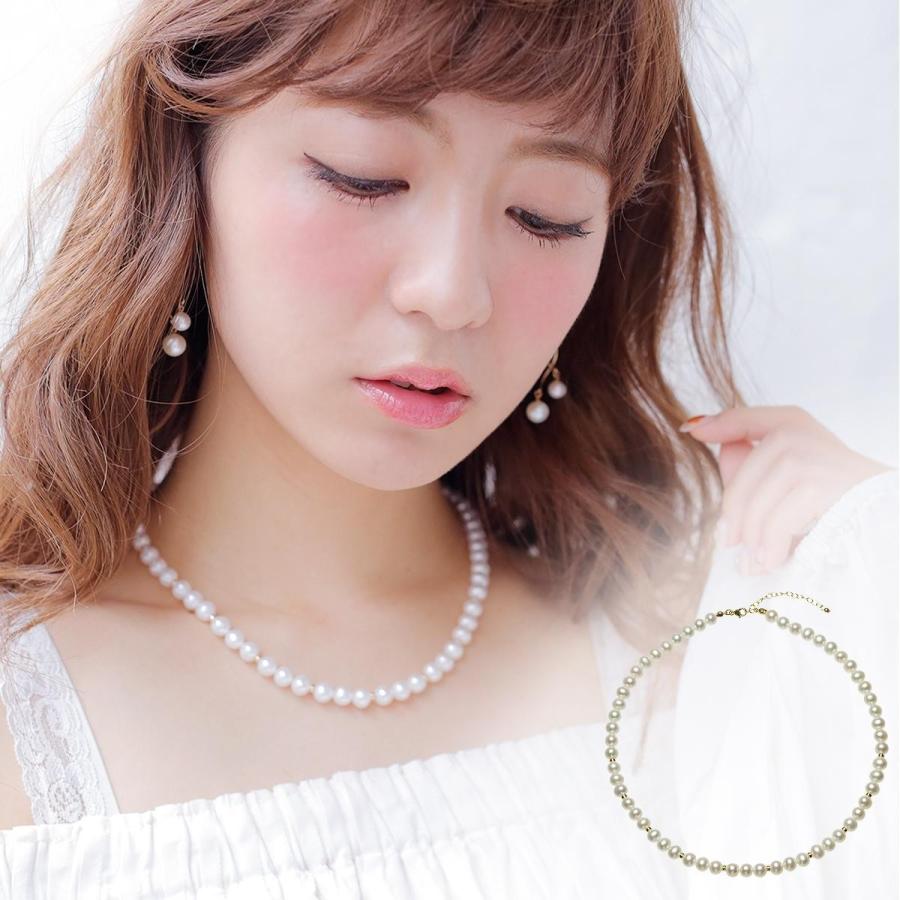 パール ネックレス 高級 淡水真珠 シンプル セミフォーマル 6.5-7.0mm