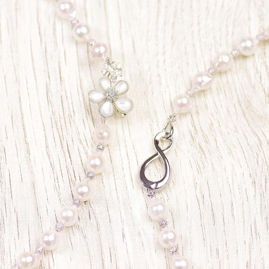 アコヤ真珠 バロックパール Y字ネックレス あこや本真珠 7.0 - 8.0mm