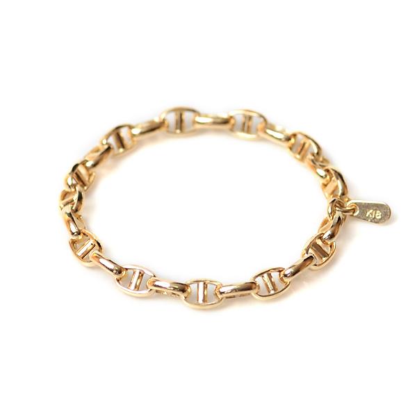 チェーンリング 18金 リング 指輪 k18 イエローゴールド シンプル 中空