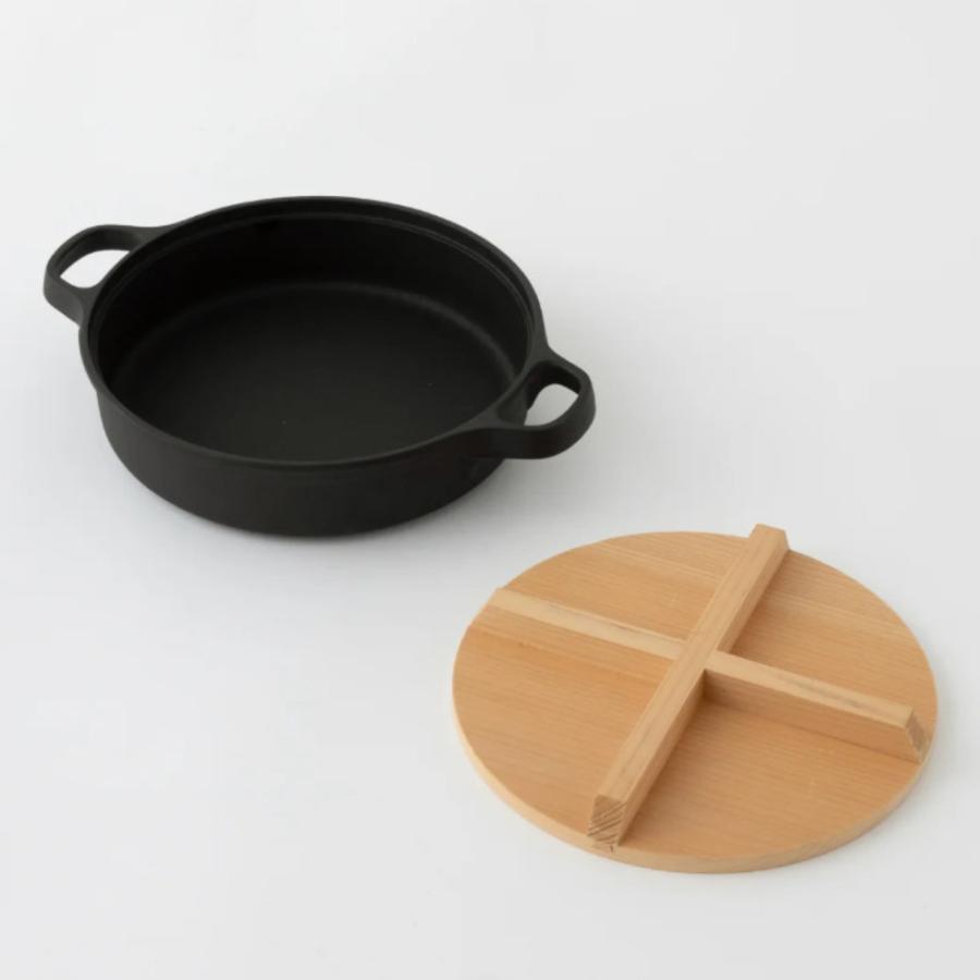 OIGEN（オイゲン） 及源鋳造 南部鉄器 鉄鍋 JYO 24cm 木蓋付き 日本製