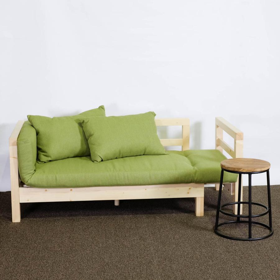 ソファベッド セミシングル すのこ スノコ 伸長式 木製 天然木 撥水