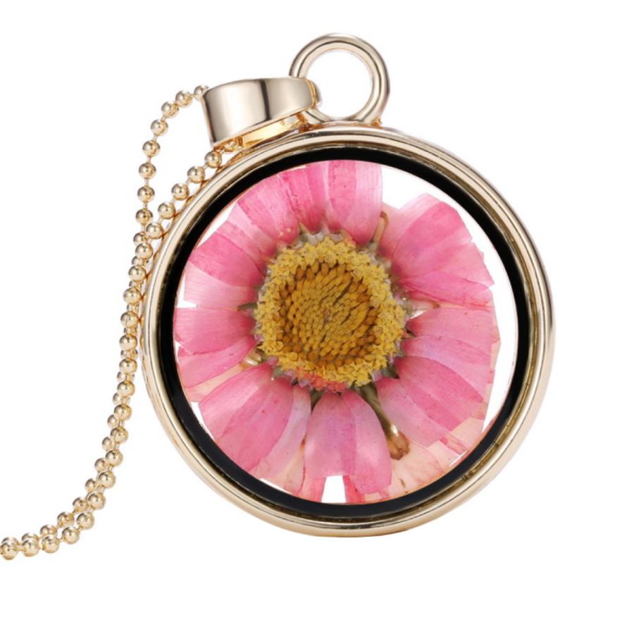 ネックレス ペンダント ドライフラワー 花 植物 ボタニカル カスミソウ