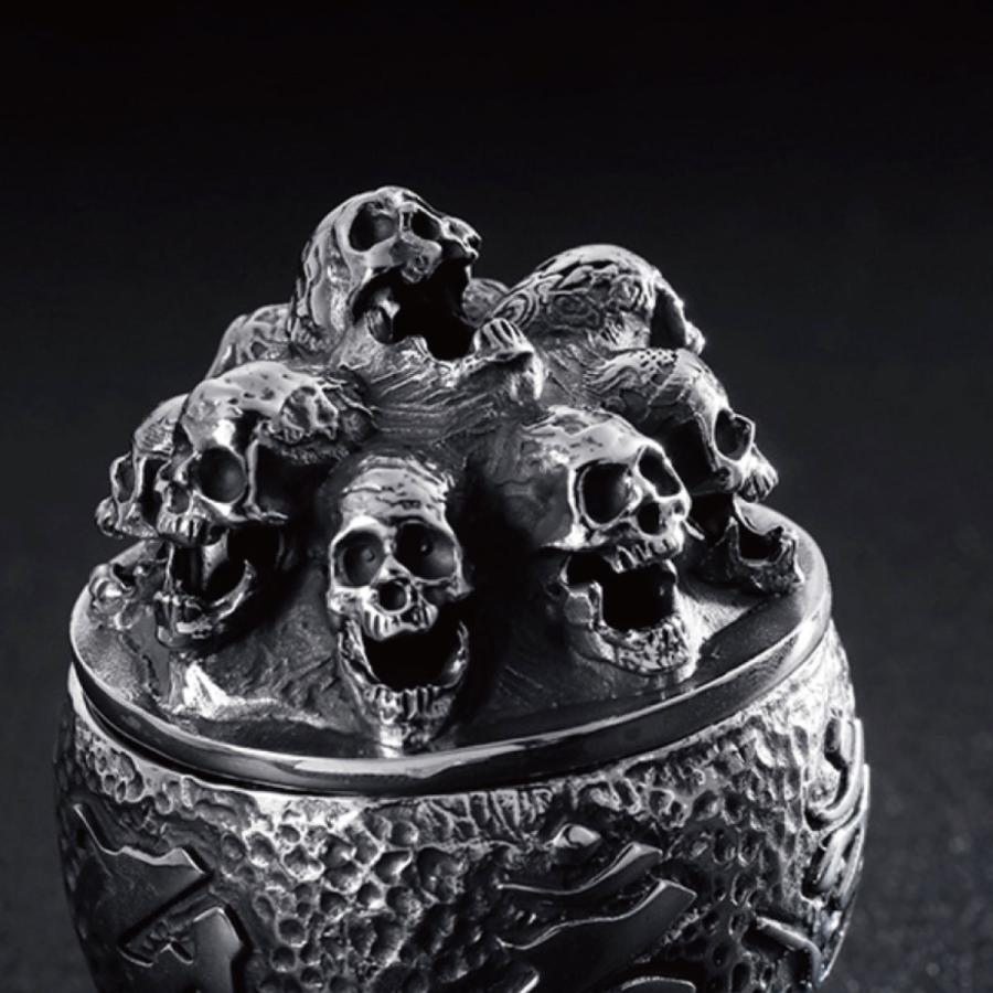灰皿 ステンレス鋼 ドクロ 骸骨 ガイコツ 小物入れ アクセサリー収納