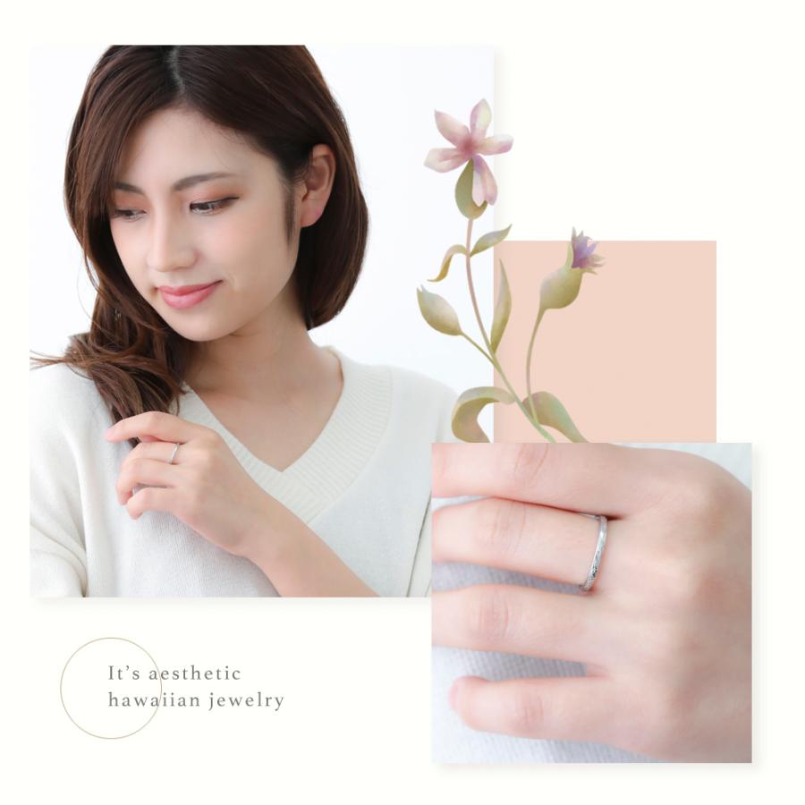 リング ハワイアンジュエリー サージカルステンレス スクロール 波